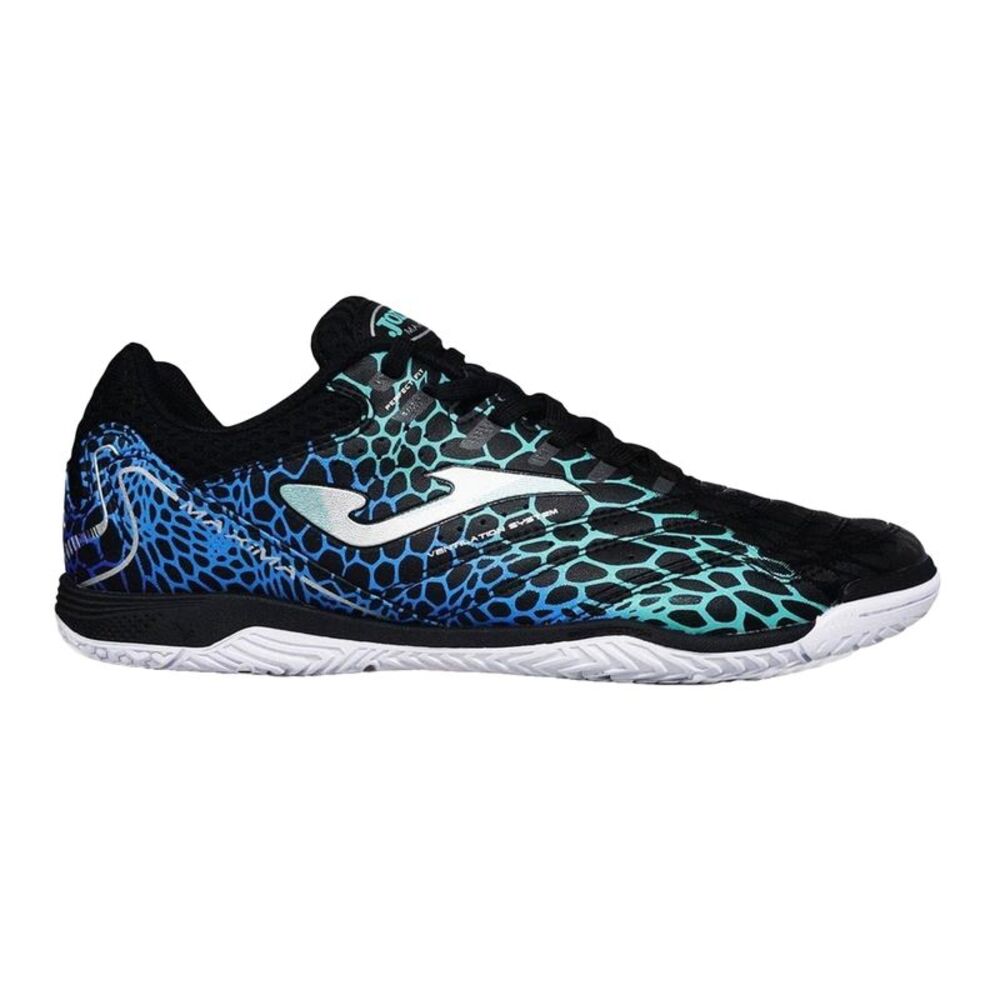 Joma Unisex Adult Maxima Reptile Print Indoor Football Shoes / Black/Blue